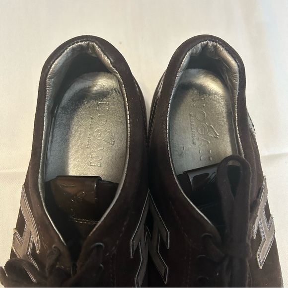 Hogan Brown Suede Leather Low Top Sneakers Shoes Women's Size US 6 - Picture 4 of 8